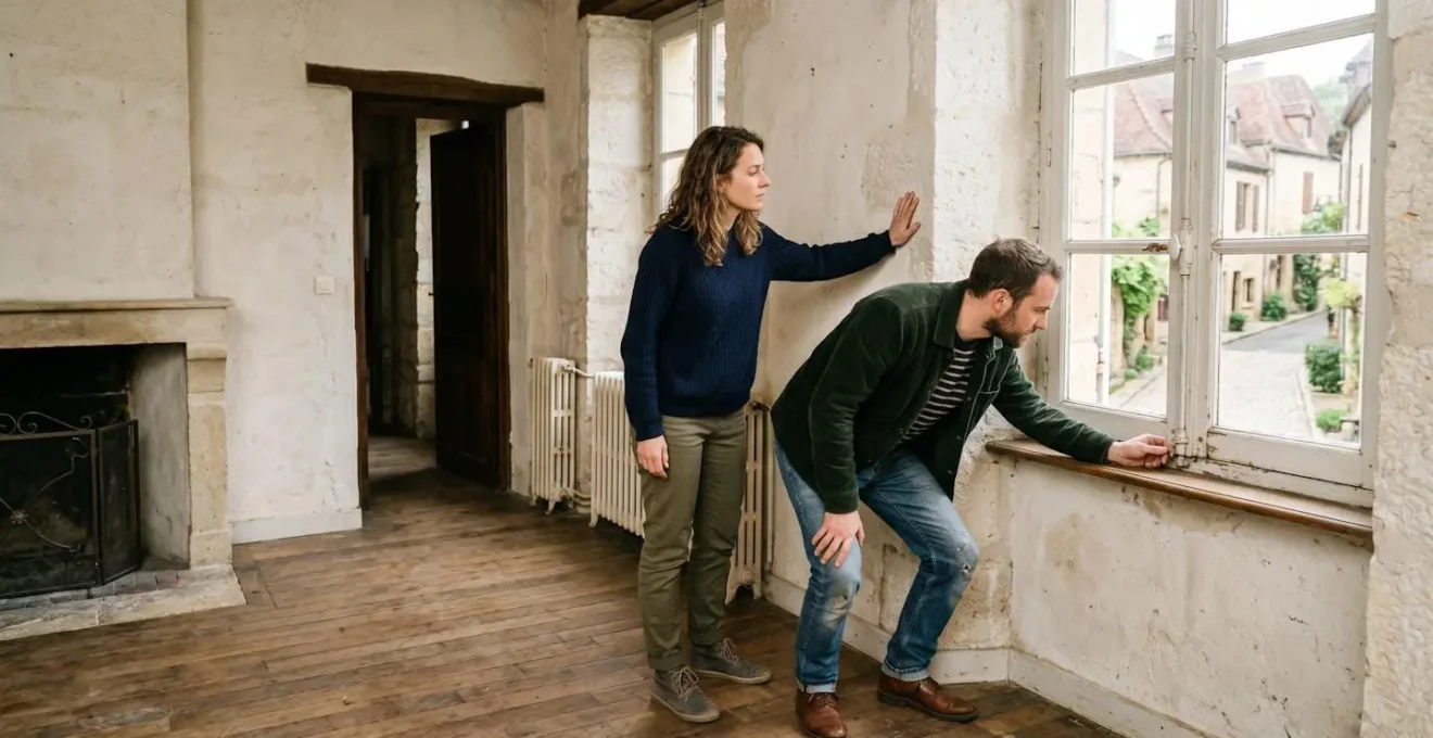 Un couple examine attentivement les détails d'un appartement vide à Tulle avant de signer un bail